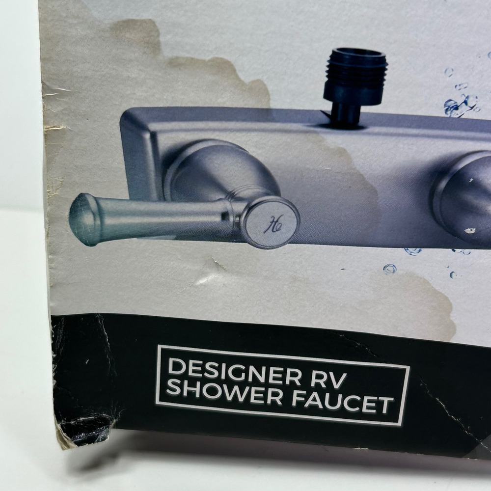 Dura Faucet DF-SA100L-SN RV Shower Faucet Brushed Satin Nickel Dual Lever Valve - Picture 7 of 12